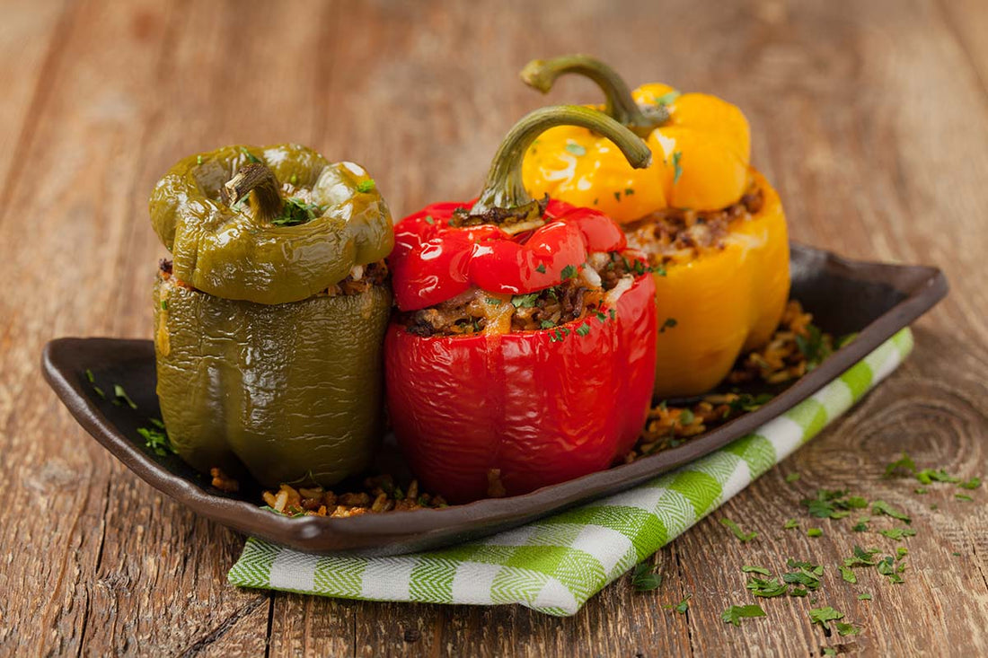 Peperoni ripieni di mollica alla calabrese
